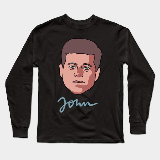 JFK - John F Kennedy (US American President) - John Long Sleeve T-Shirt by isstgeschichte